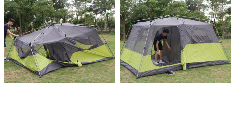 Cheap Goat Tents Outdoor Camping Automatic Tent 4 8 People Double layer Rainproof Beach One Bedroom One Living Room Ultra large Tent new   